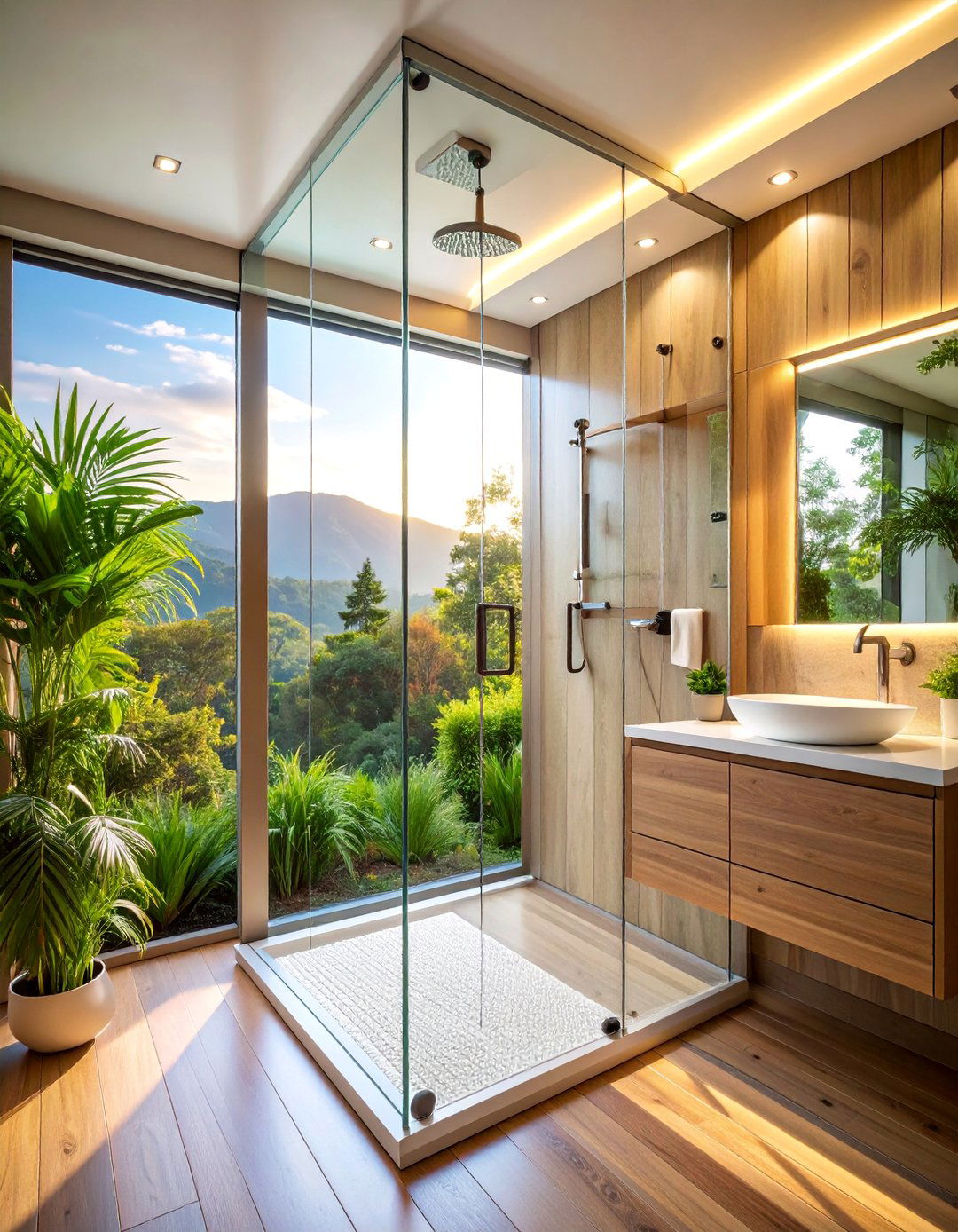 Glass Shower Door Elegance - 25 Small Rv Bathroom Ideas