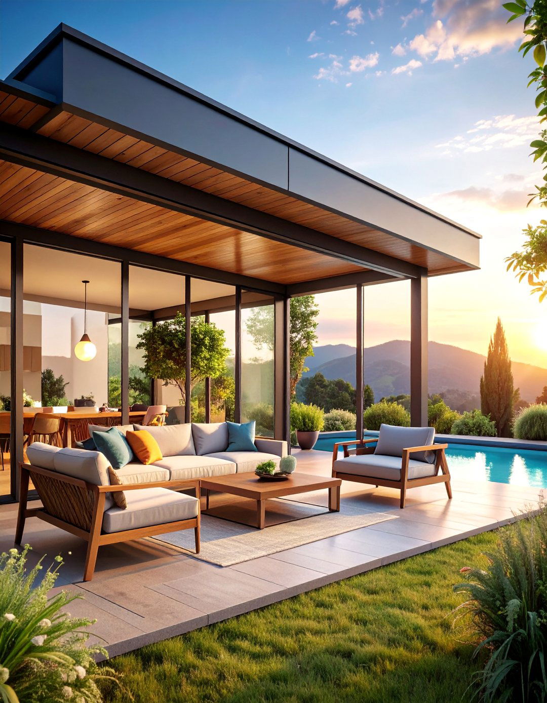 Glass Sunroom with Aluminum Framing - 25 Patio Enclosure Ideas
