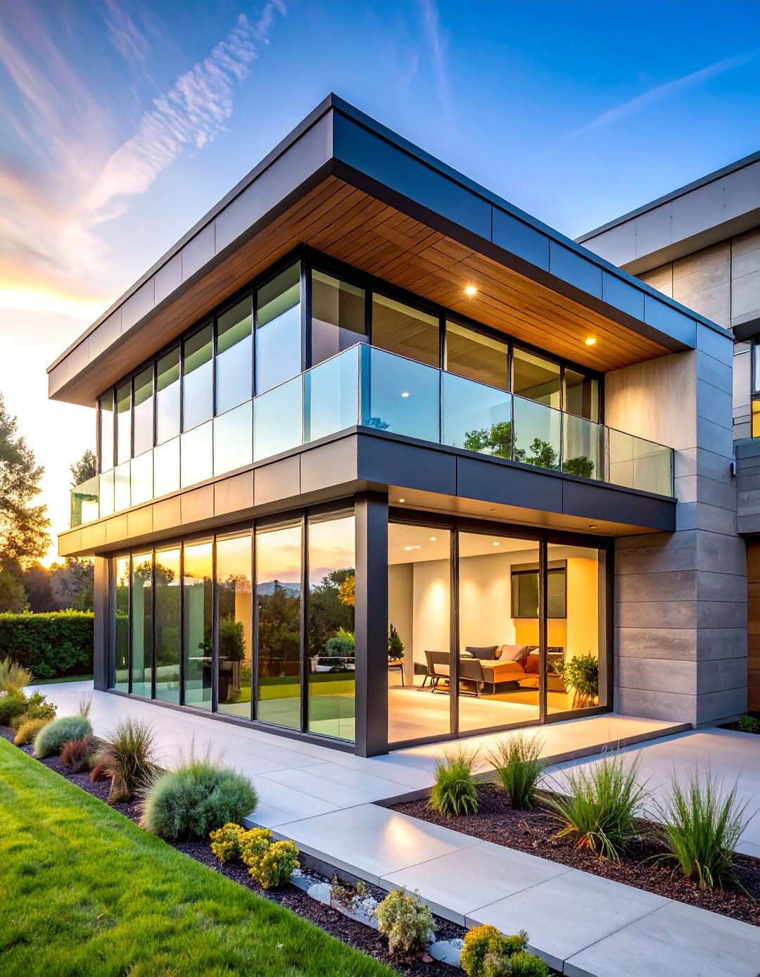Glass Wall Integration with Accent Siding - 25 Modern Siding Ideas for a Contemporary Home