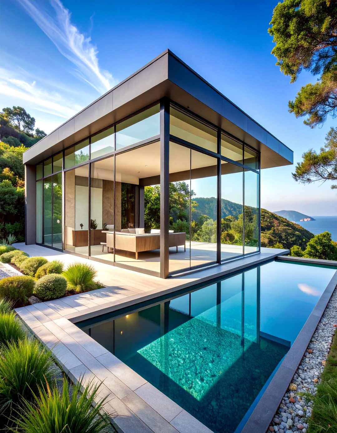 Glass Walled Modern Pavilion - 25 Outdoor Bathroom Ideas