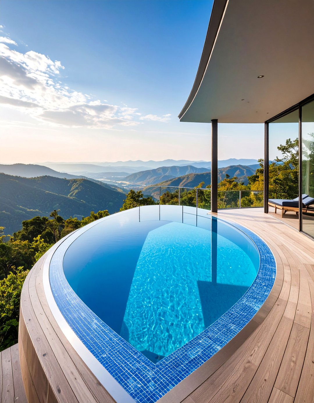 Glass Walled Plunge Pool Overlook - 25 Plunge Pool Ideas