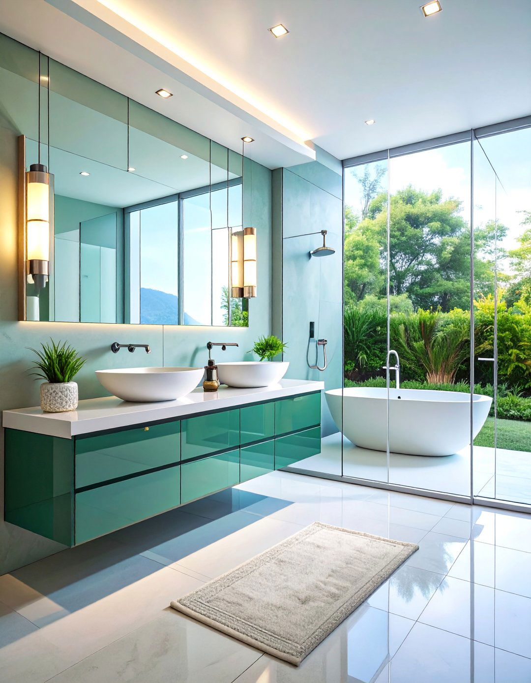 Glass and Chrome Modern Elegance - 25 Minimalist Bathroom Ideas