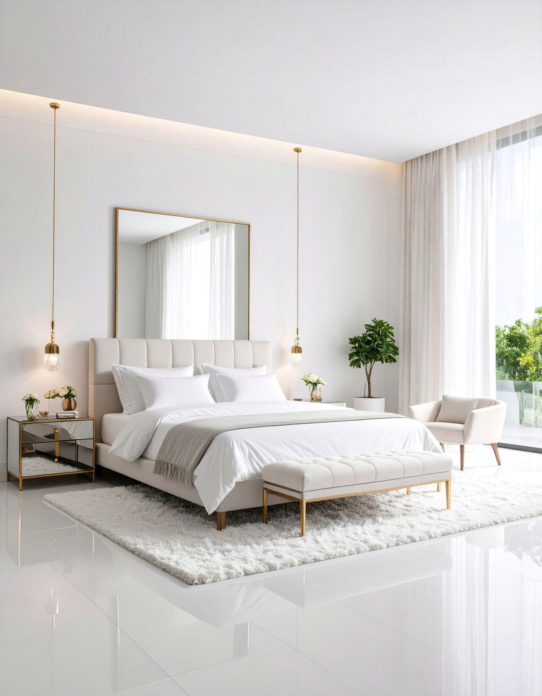 Glass and Light Airy Bedroom - 25 Clean Girl Room Ideas
