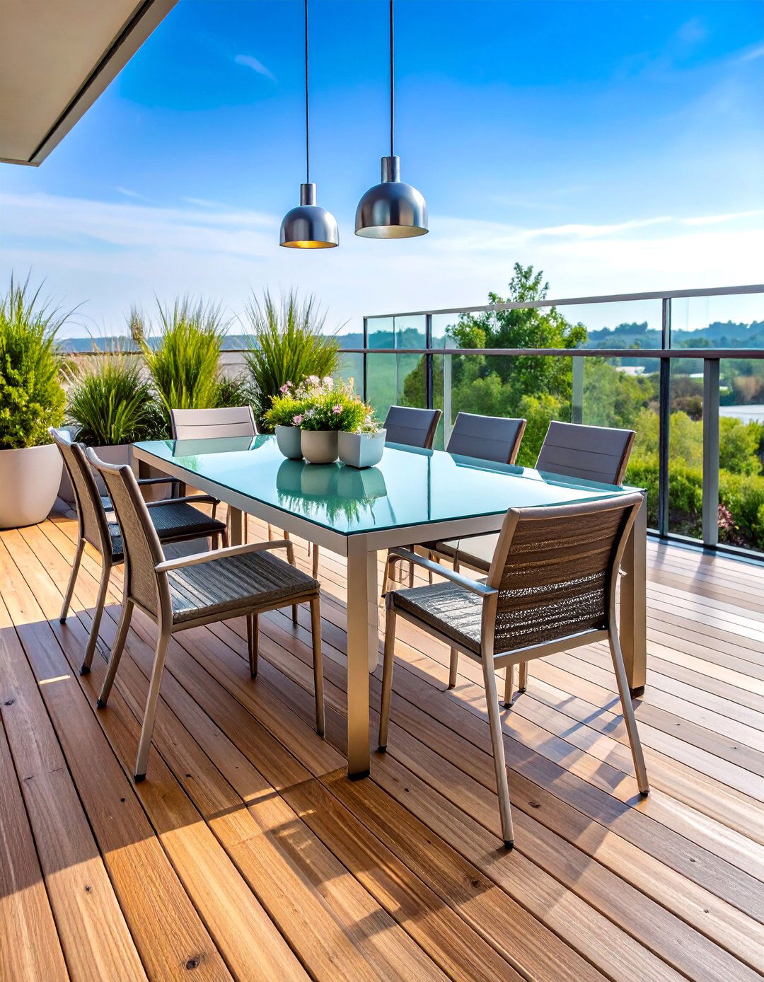 Glass and Steel Contemporary Fusion - 25 Deck Furniture Ideas