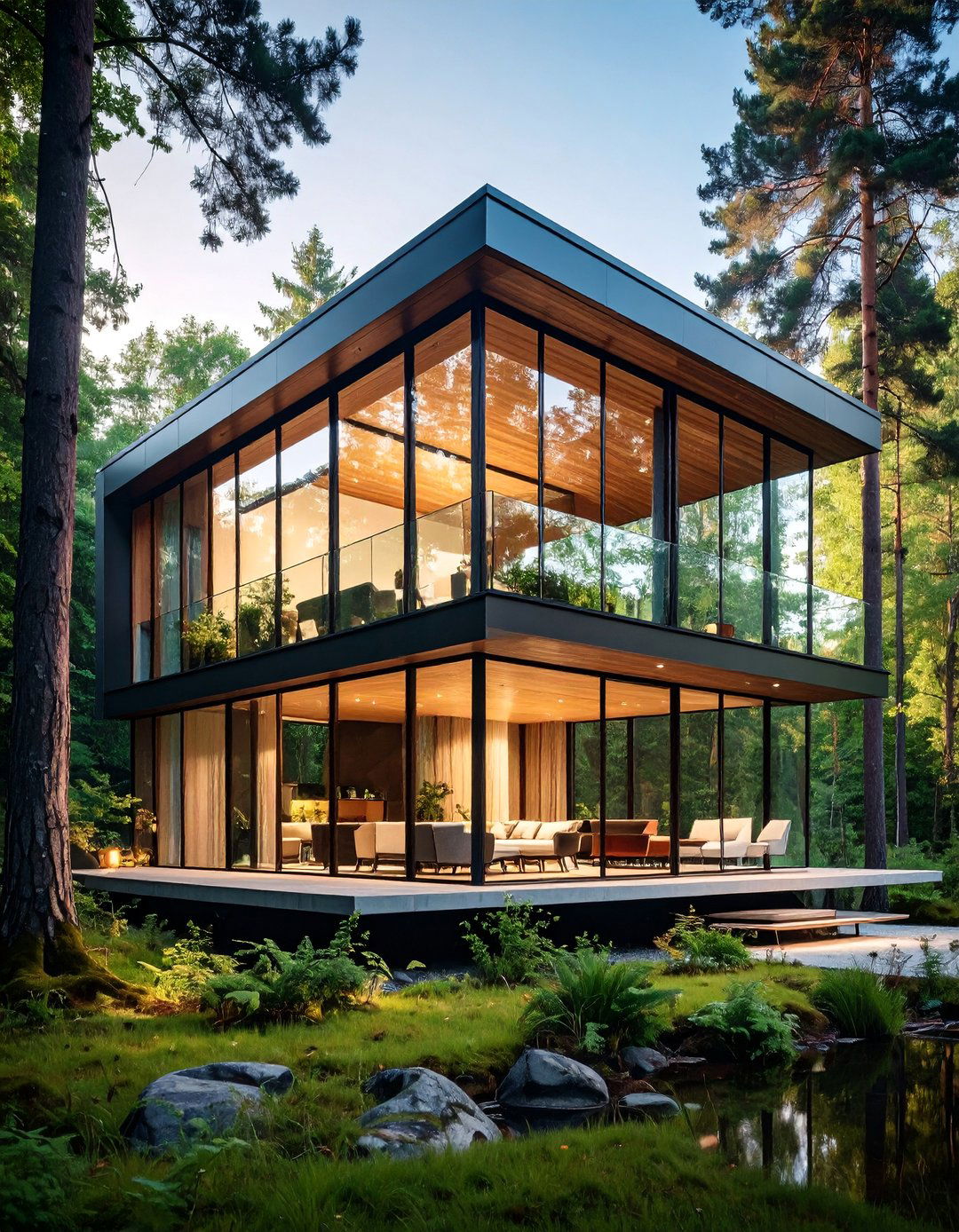 Glass and Steel Modern Minimalist Design - 25 Scandinavian House Exterior Ideas