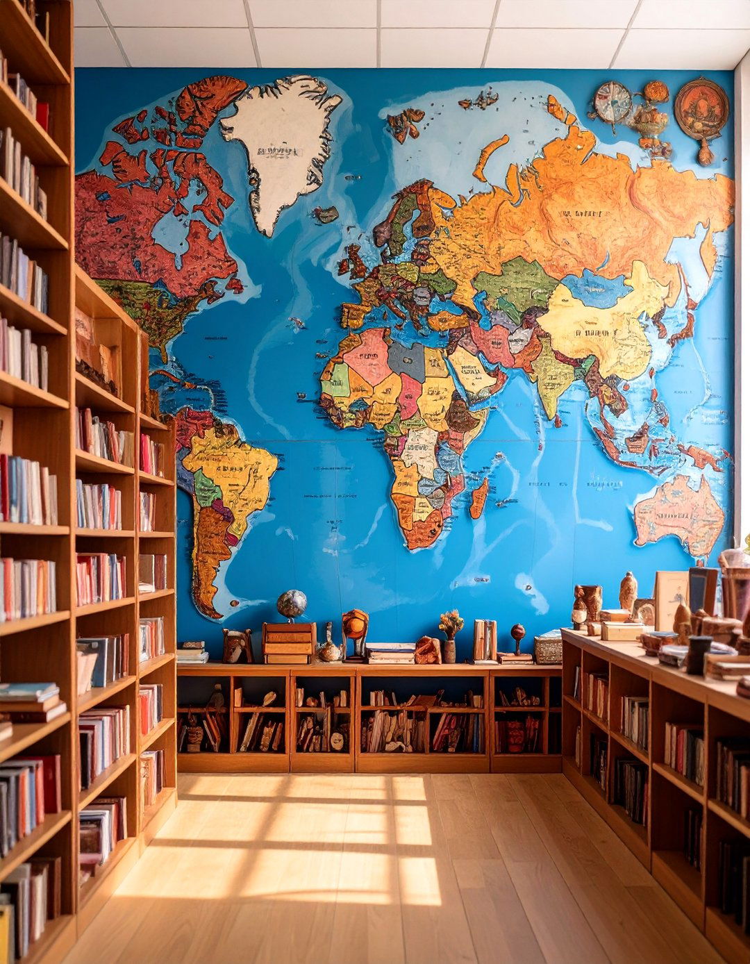 Global Cultural Mosaic with World Literature - 25 Library Murals