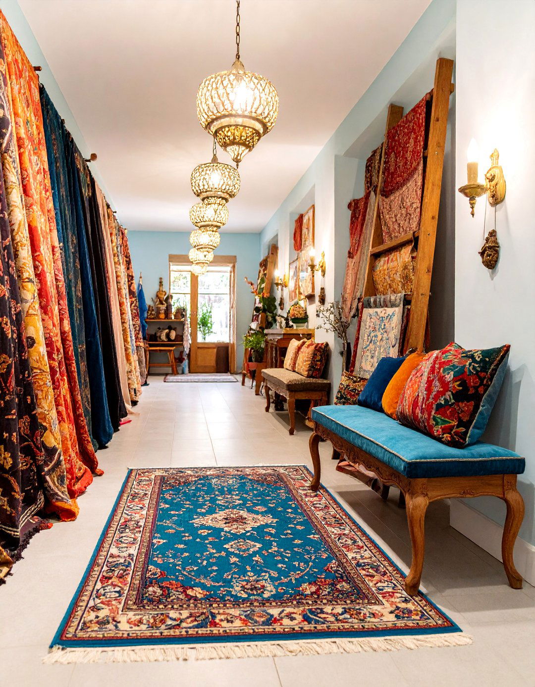 Global Textile Collection Boho Hallway Display - 25 Boho Hallway Ideas