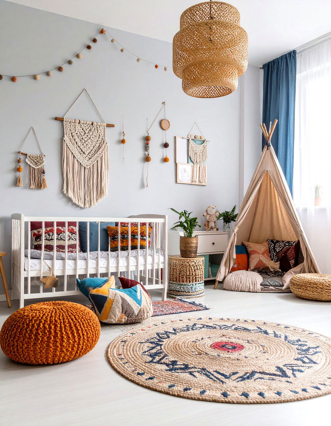 Global Textile Fusion Nursery - 25 Boho Nursery Ideas