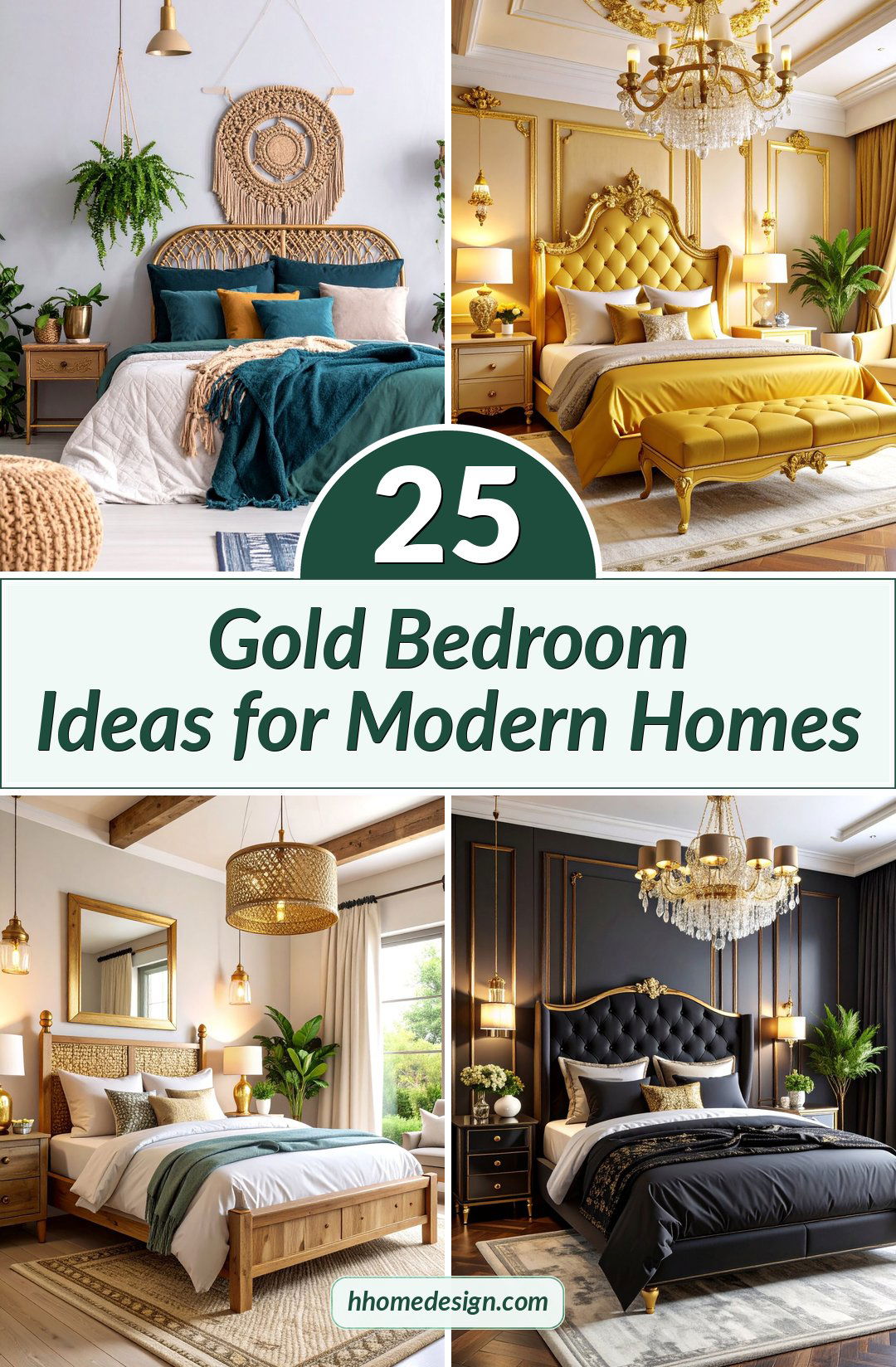 25 Gold Bedroom Ideas for Modern Homes