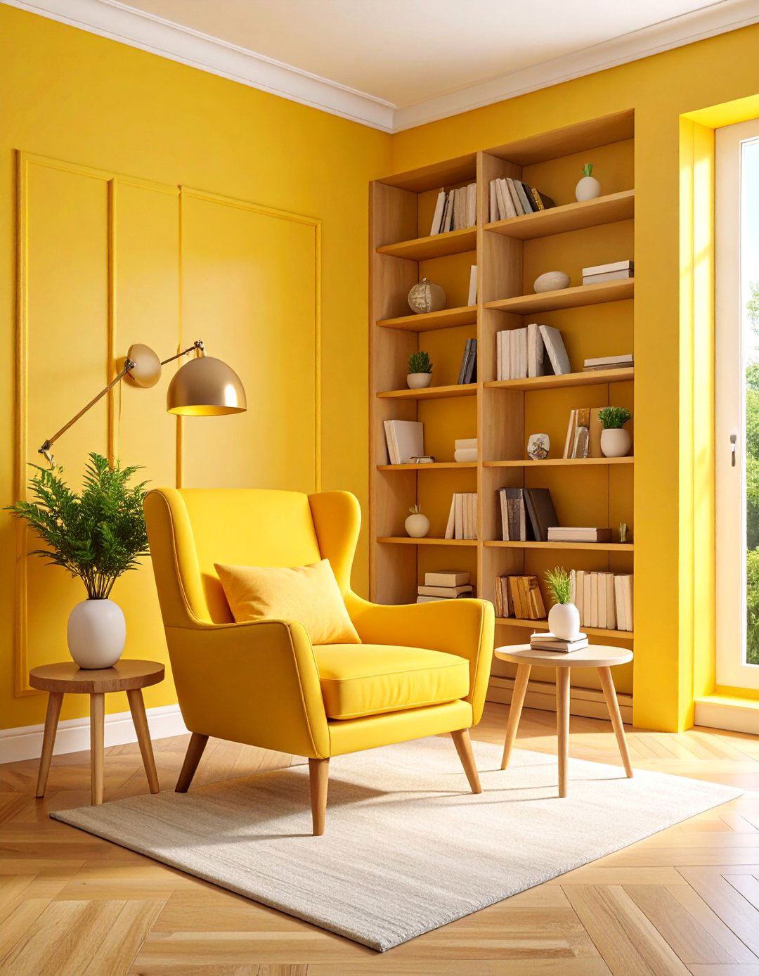 Golden Yellow Reading Corner Sanctuary - 25 Ways to Decorate With Jewel Tones