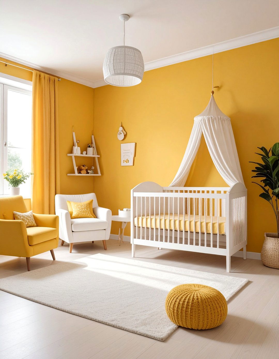Golden Yellow Sunshine Warmth - 25 Nursery Color Ideas