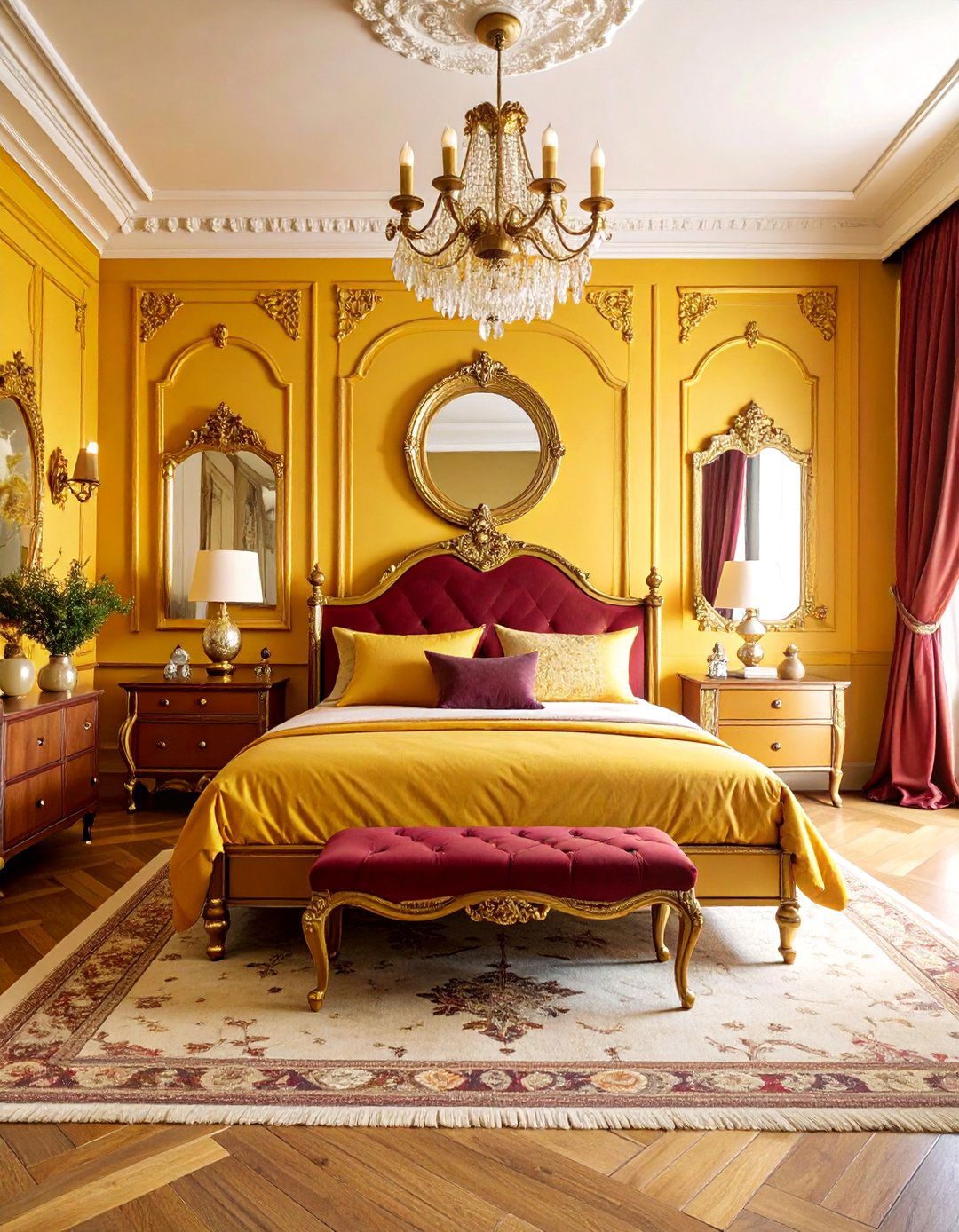 Golden Yellow Vintage Bedroom - 25 Yellow Bedroom Ideas