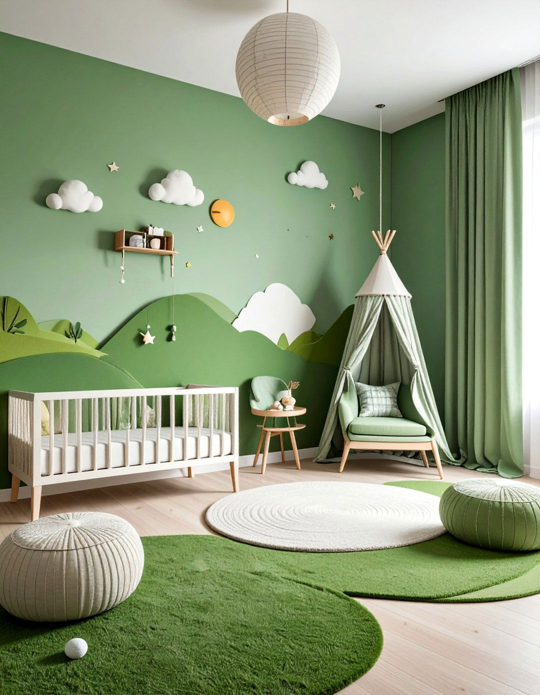 Golf Course Nursery with Putting Green - 25 Sports Nursery Ideas