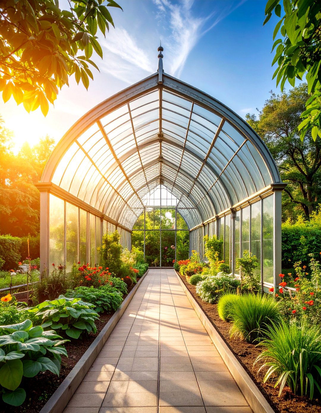 Gothic Arch Steel Frame Structure - 25 Greenhouse and Shed Combo Ideas
