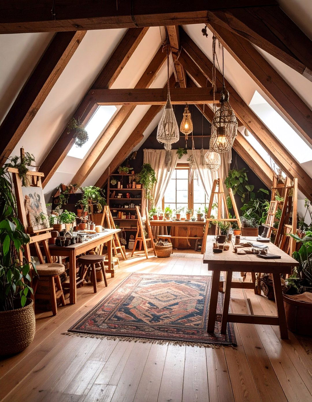 Gothic Attic Retreat with Bohemian Artist Studio - 25 Gothic Boho Decor Ideas
