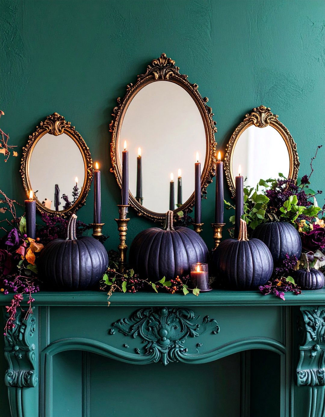 Gothic Autumn Mantel Style - 25 Fall Mantel Decor Ideas