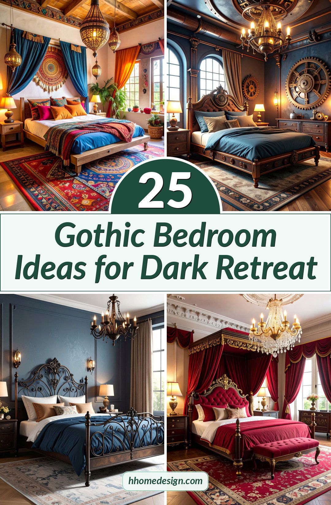 25 Gothic Bedroom Ideas for Dark Retreat