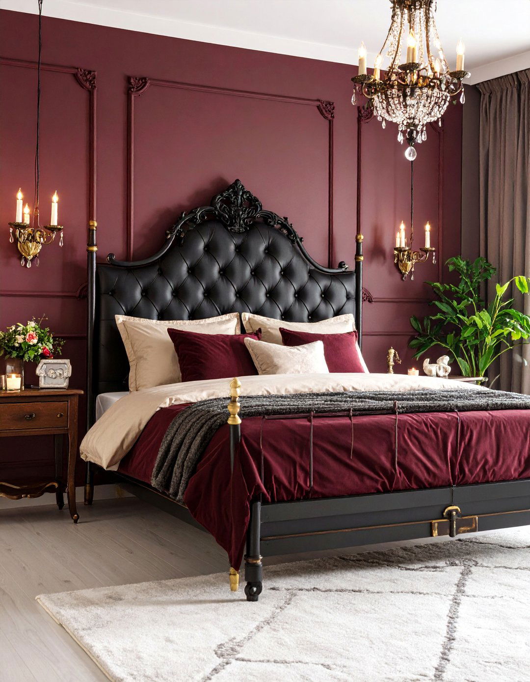 Gothic Black Headboard Bedroom - 25 Black Headboard Bedroom Ideas