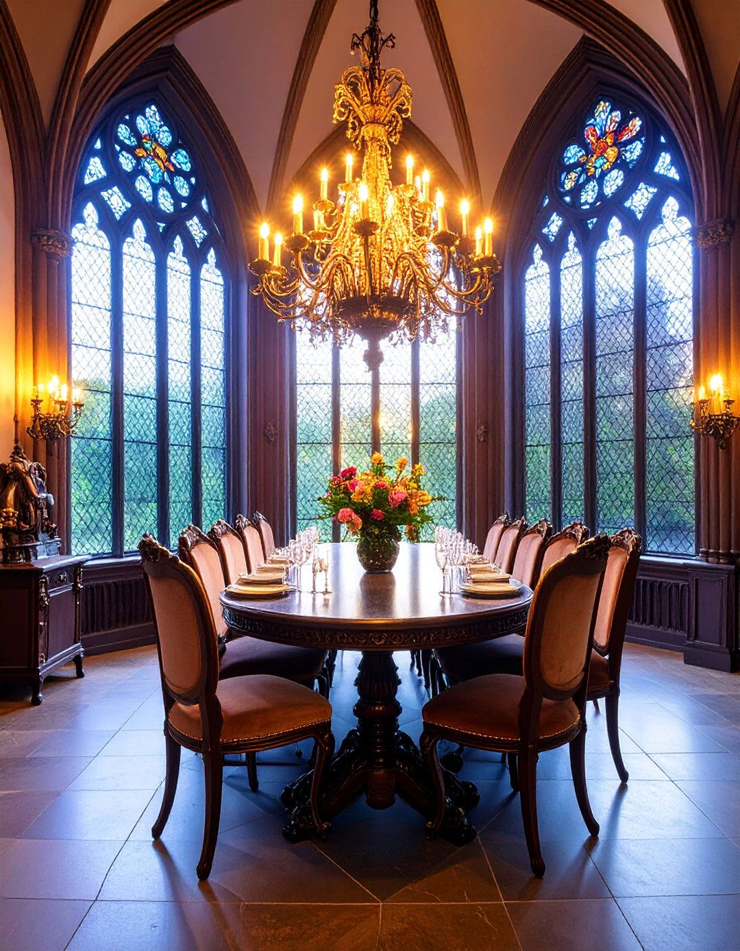Gothic Eclectic Dining Room with Dark Romance - 25 Eclectic Dining Room Ideas