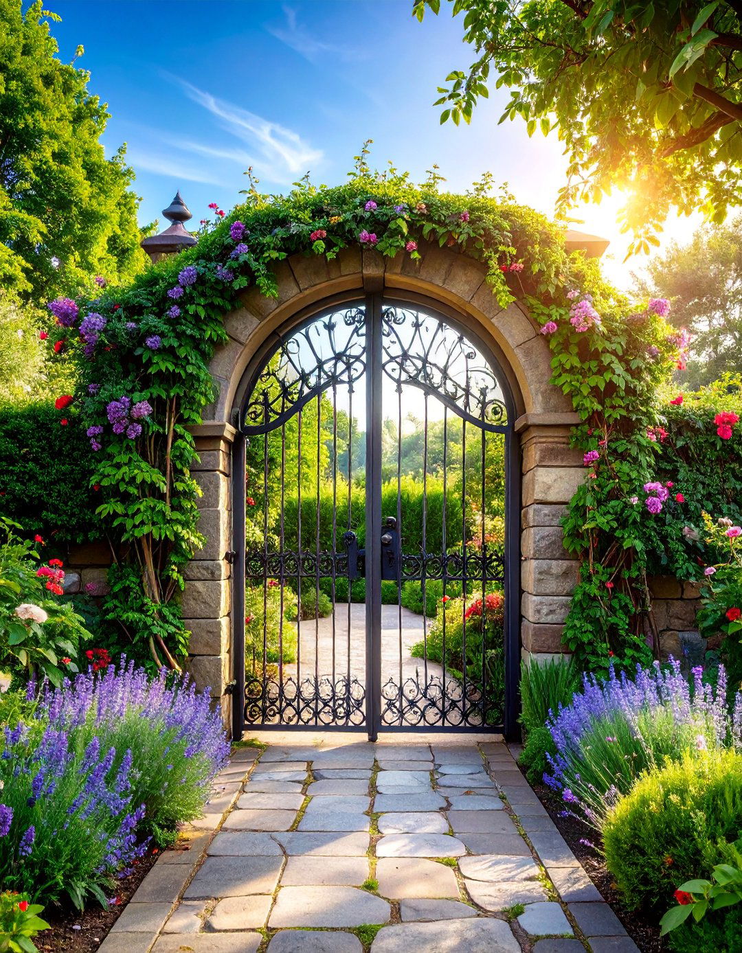 Gothic Garden Gate with Living Hinges - 25 Gothic Front Door Ideas