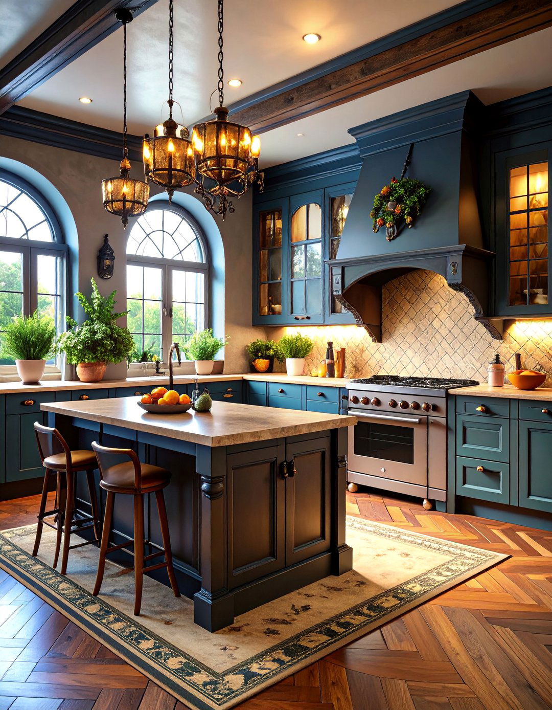 Gothic Kitchen with Dark Wood and Iron Combination - 25 Gothic Kitchen Ideas