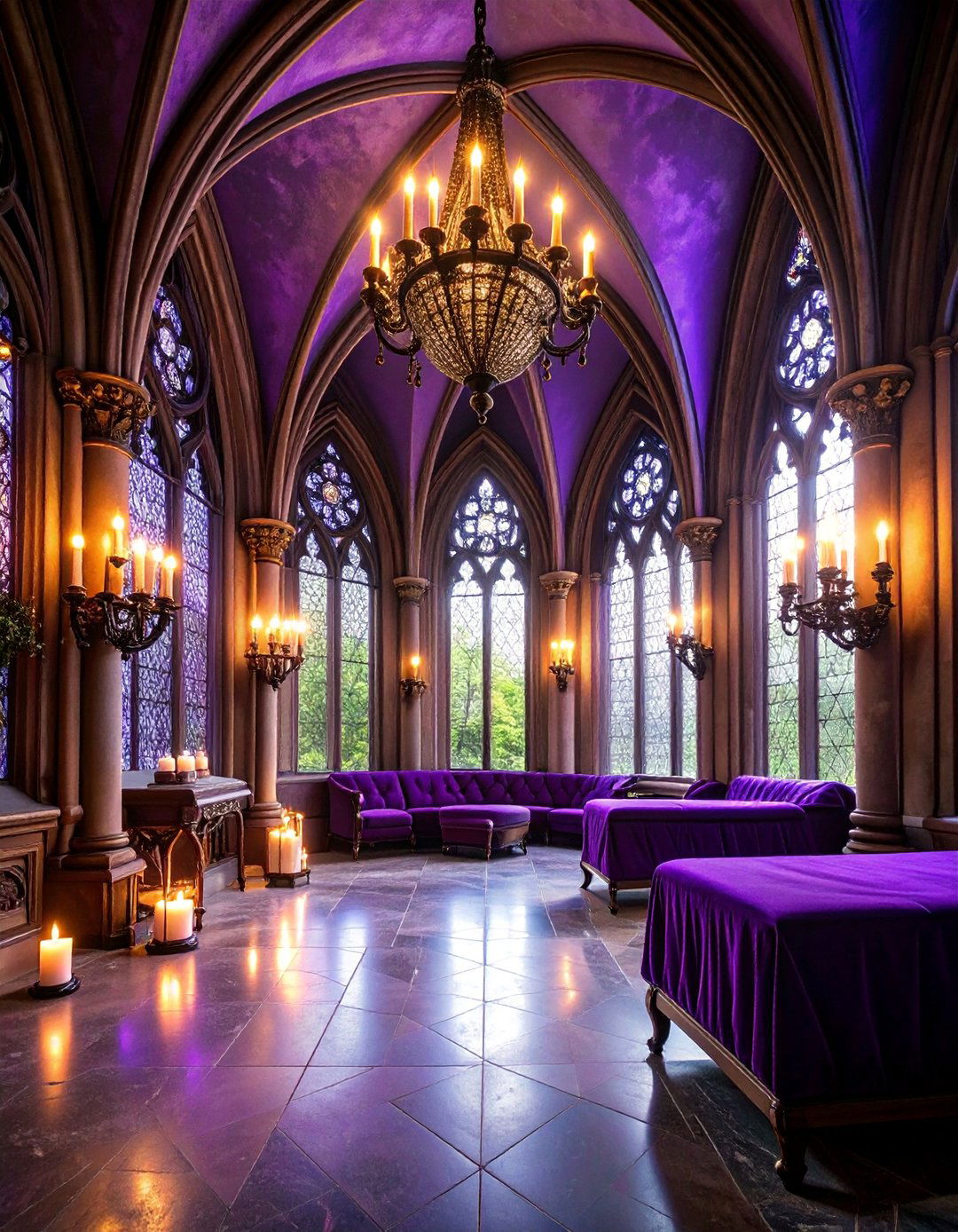 Gothic Revival Spa with Dark Romantic Elements - 25 Spa Decor Ideas