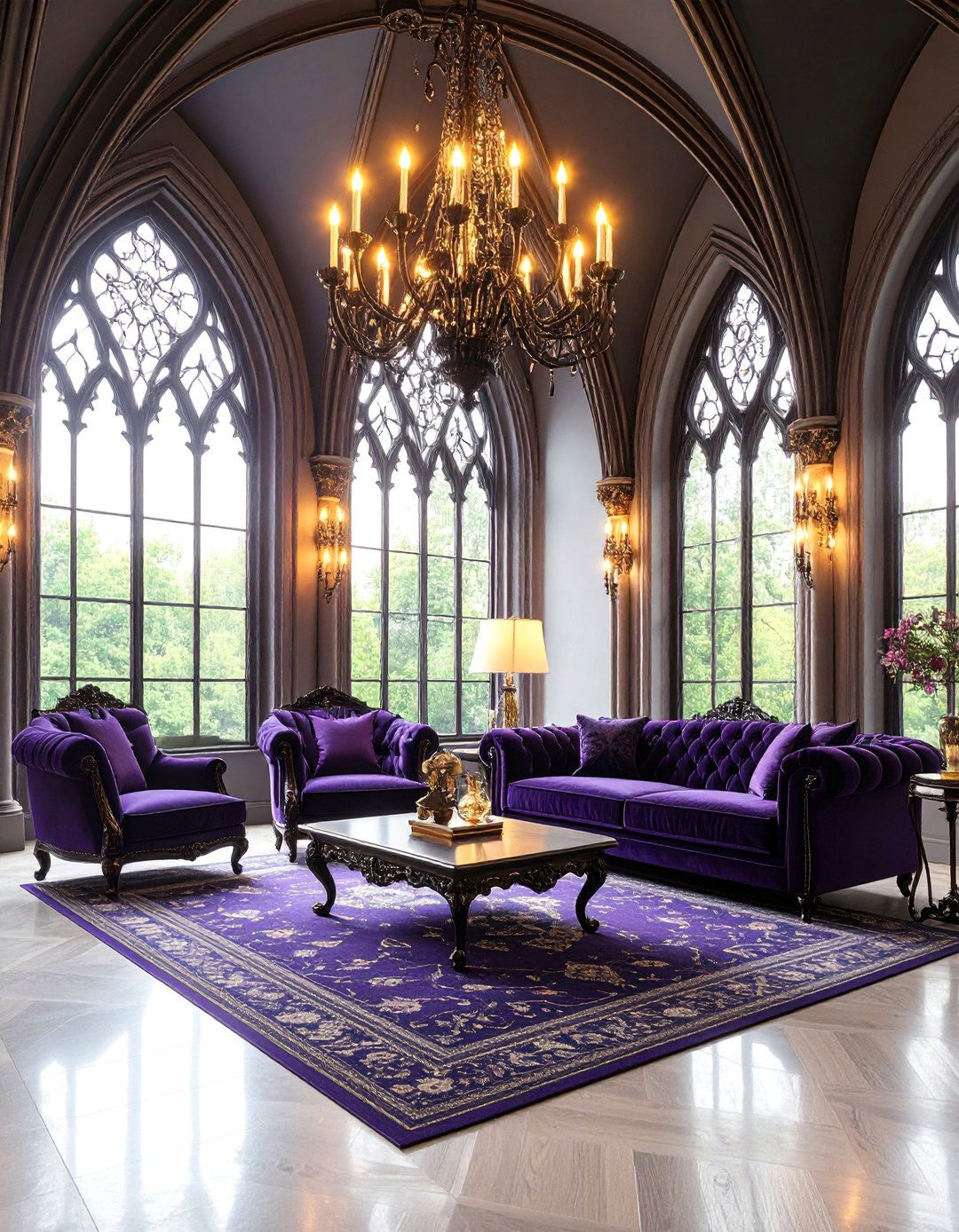 Gothic Revival with Dark Luxury - 25 Royal Living Room Design Ideas