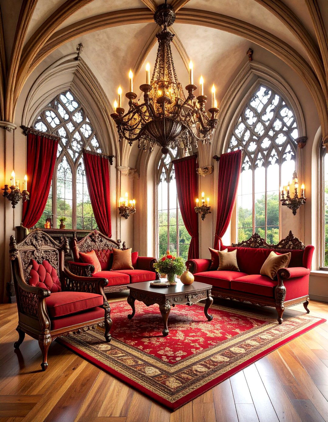 Gothic Revival with Dramatic Architecture - 25 Vintage Living Room Ideas