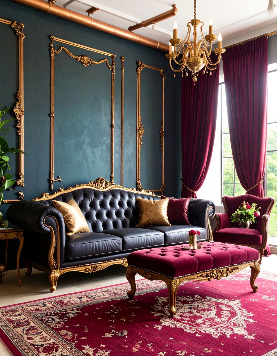 Gothic Steampunk Living Room with Dark Romance - 25 Steampunk Living Room Ideas