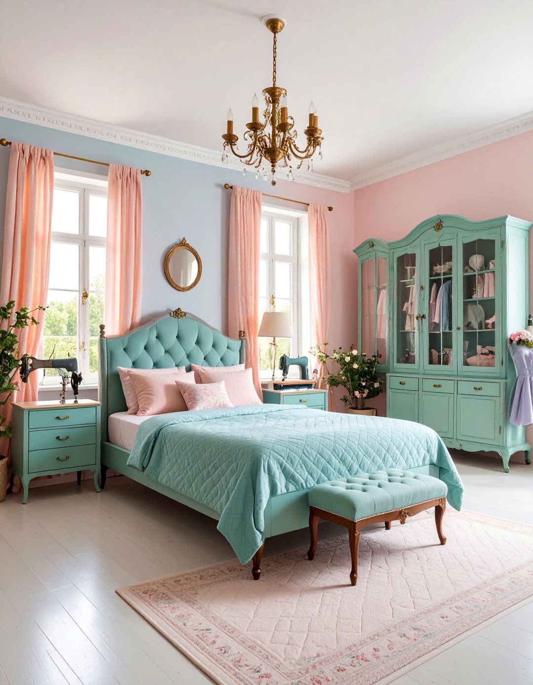 Gothic Textile Bedroom with Pastel Fabric Collections - 25 Pastel Goth Bedroom Ideas