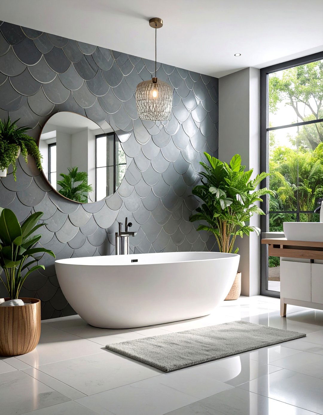 Gradient Grey Ombre Design - 25 Grey Tile Bathroom Ideas