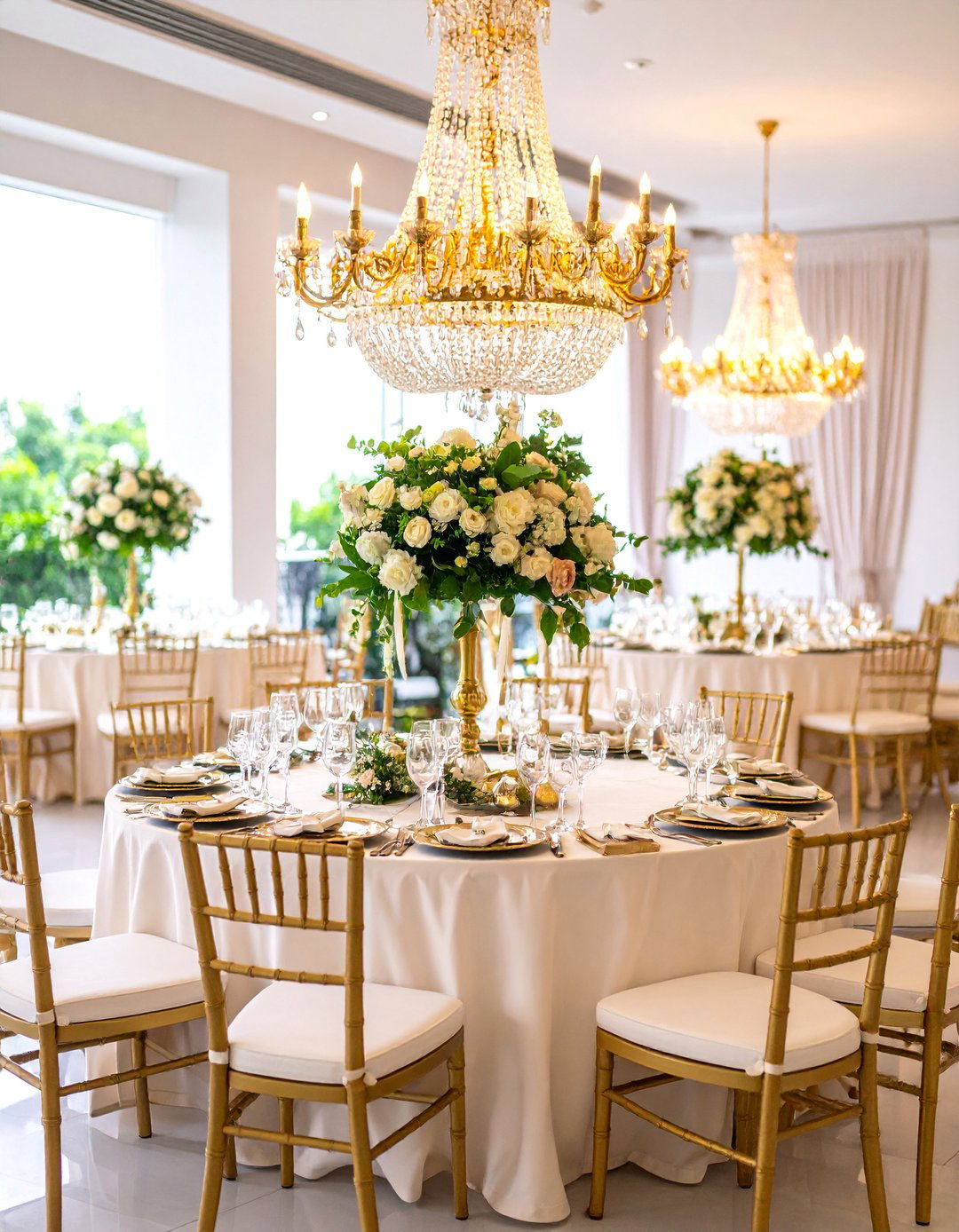 Grand Ballroom Reception with Crystal Chandeliers - 25 Bridgerton Wedding Ideas