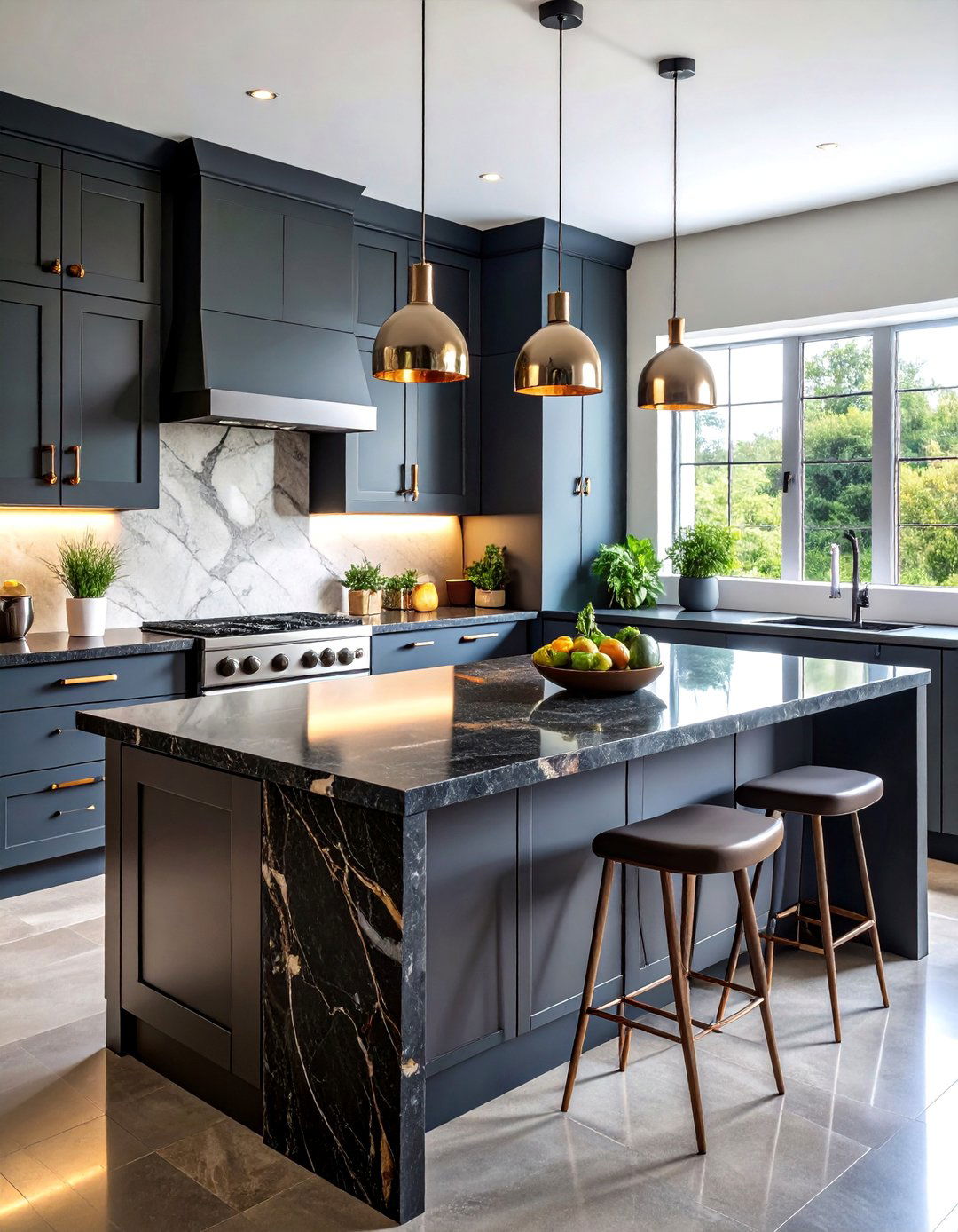 Granite Kitchen Countertop with Leathered Finish Texture - 25 Kitchen Countertop Ideas