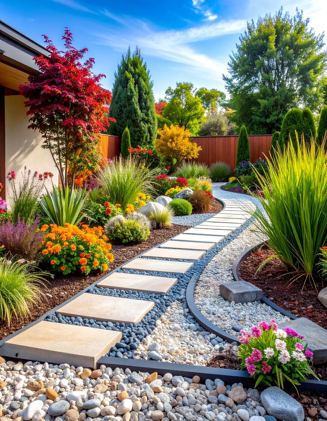 Gravel Garden Contemporary Design - 25 Low Maintenance Backyard Landscaping Ideas
