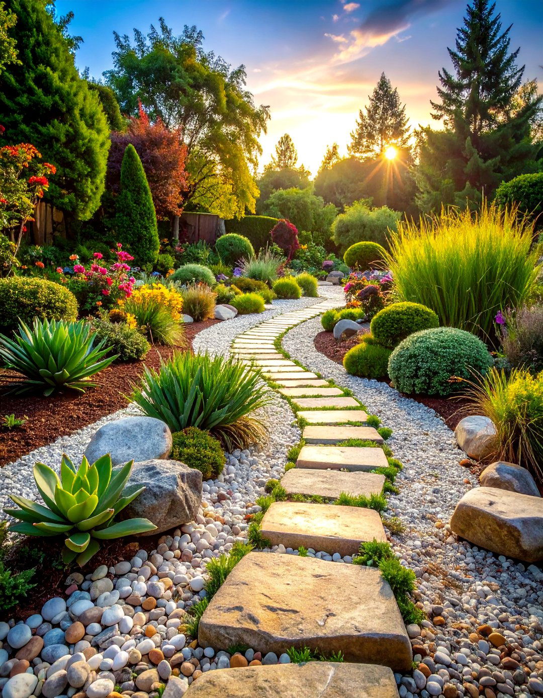 Gravel Garden Pathways - 25 Desert Landscape Ideas