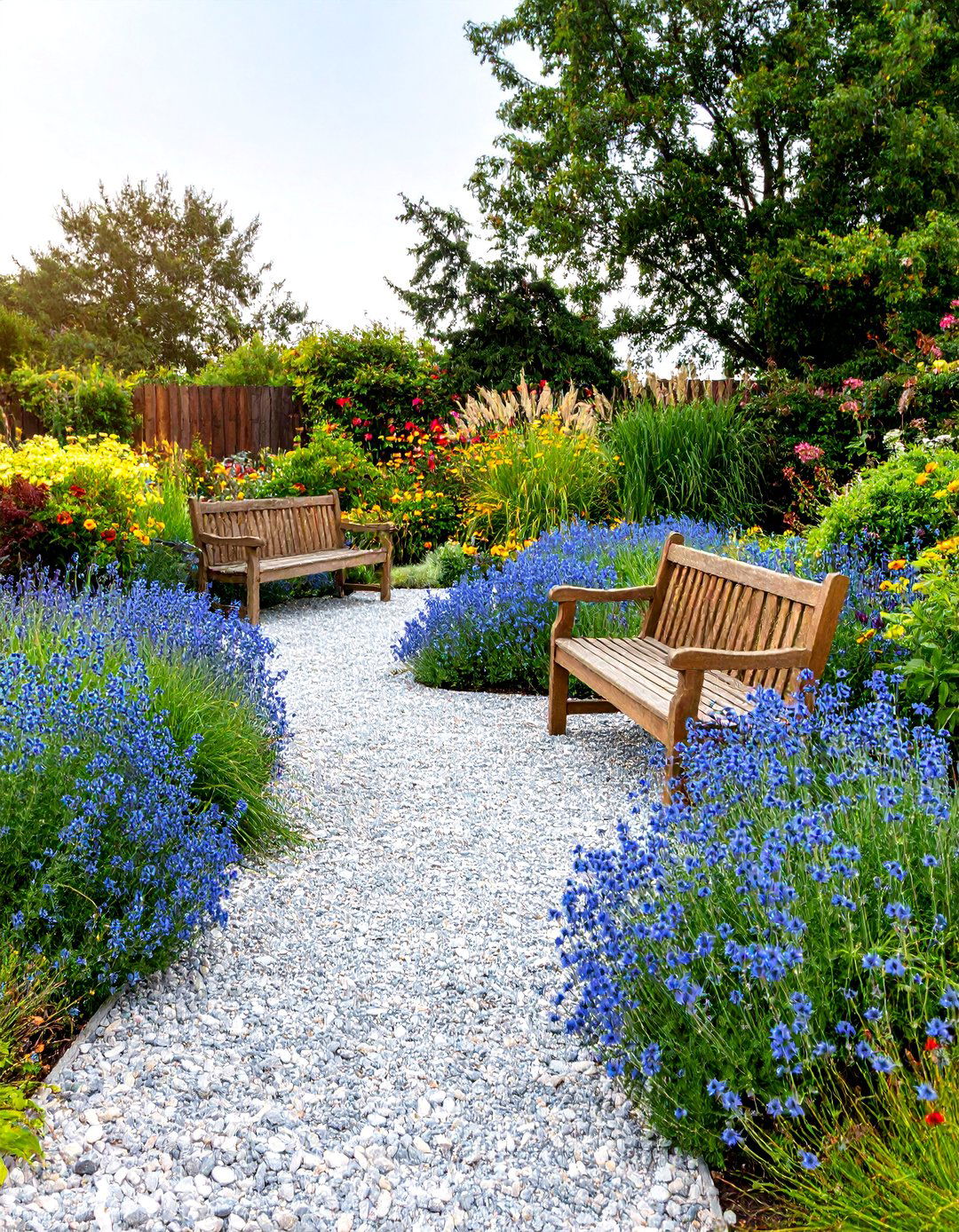 Gravel Garden with Ornamental Grasses and Sea Holly - 25 Coastal Garden Ideas