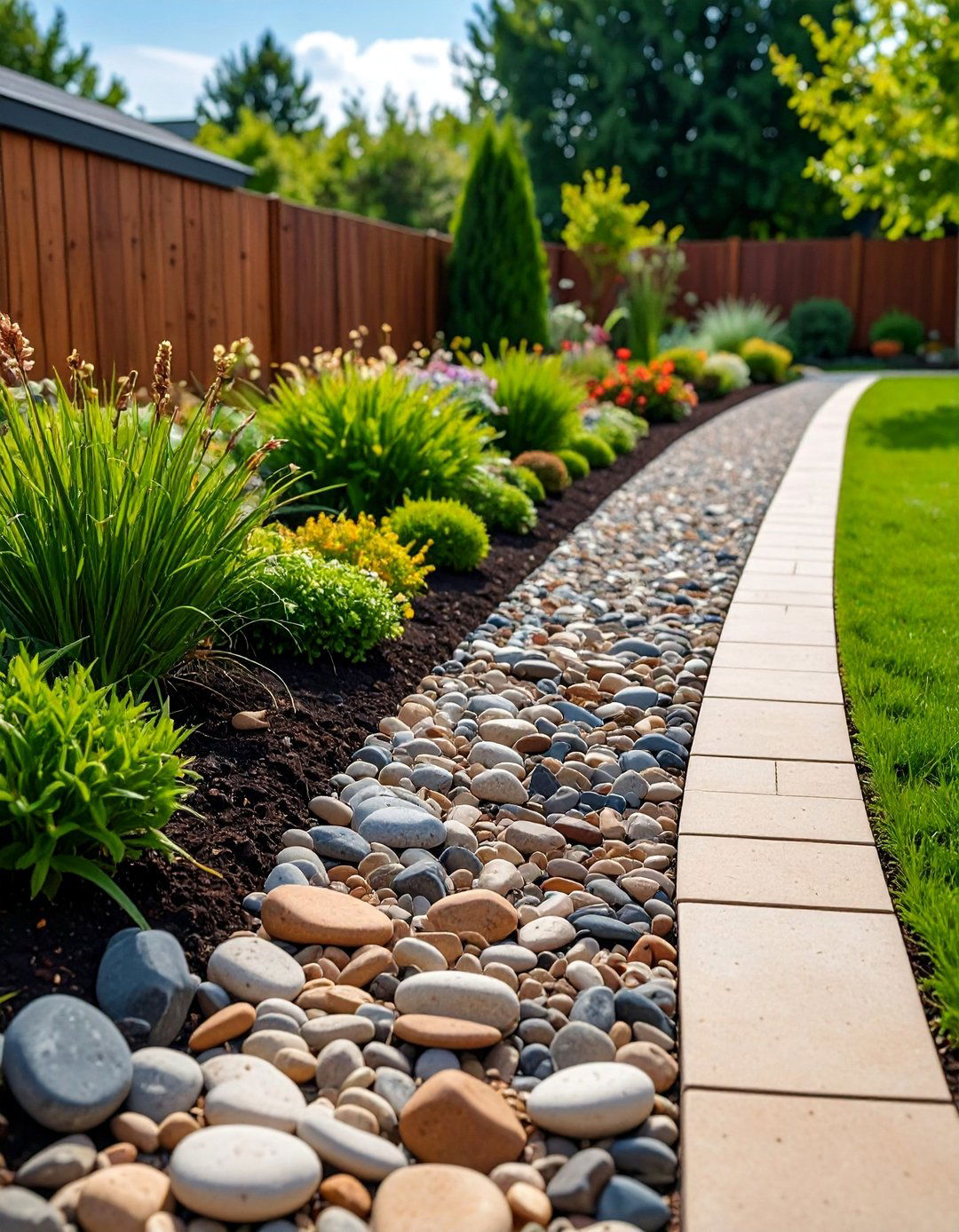 Gravel Strip Border Design - 25 Garden Edging Ideas