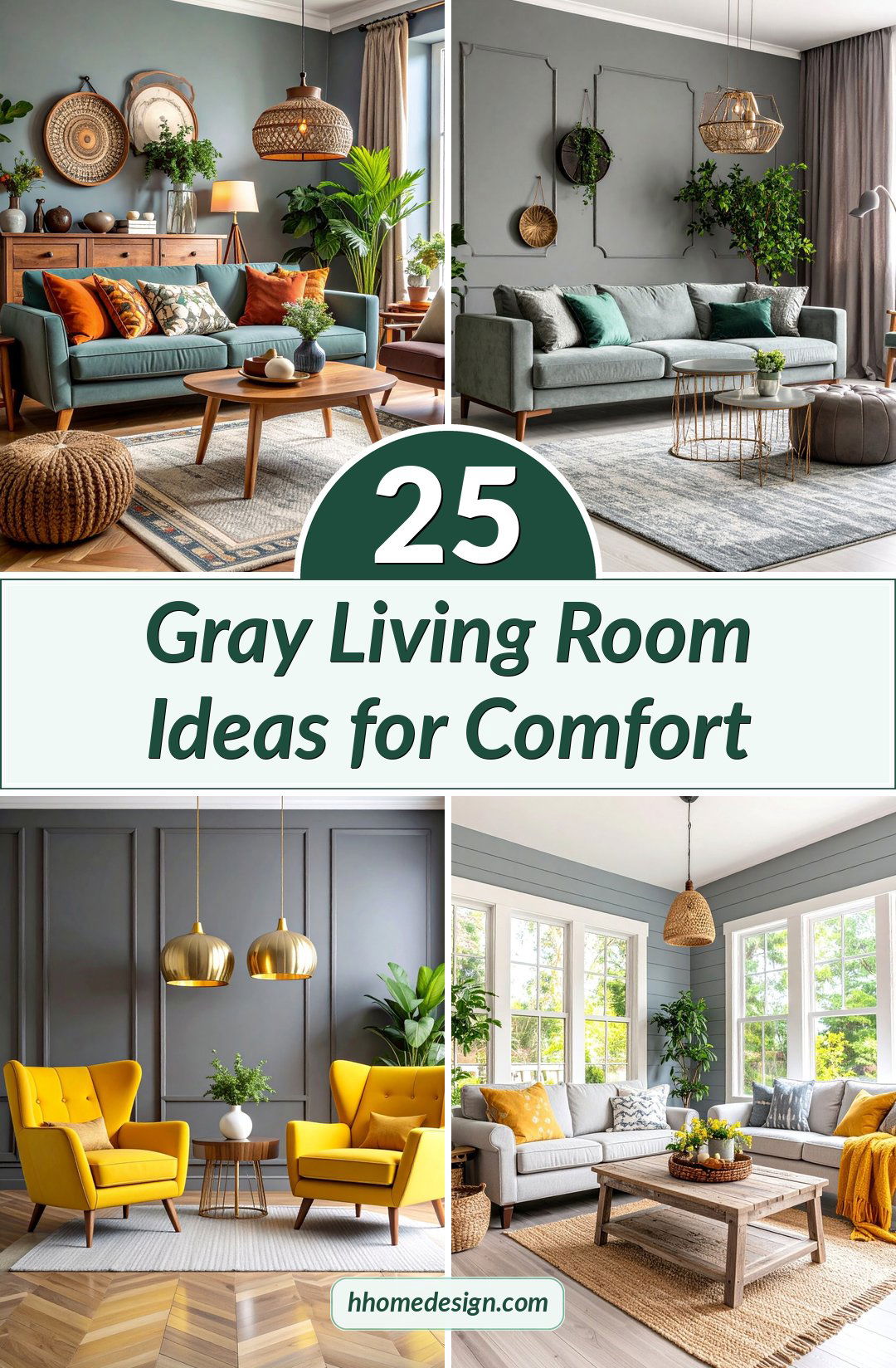 25 Gray Living Room Ideas for Comfort