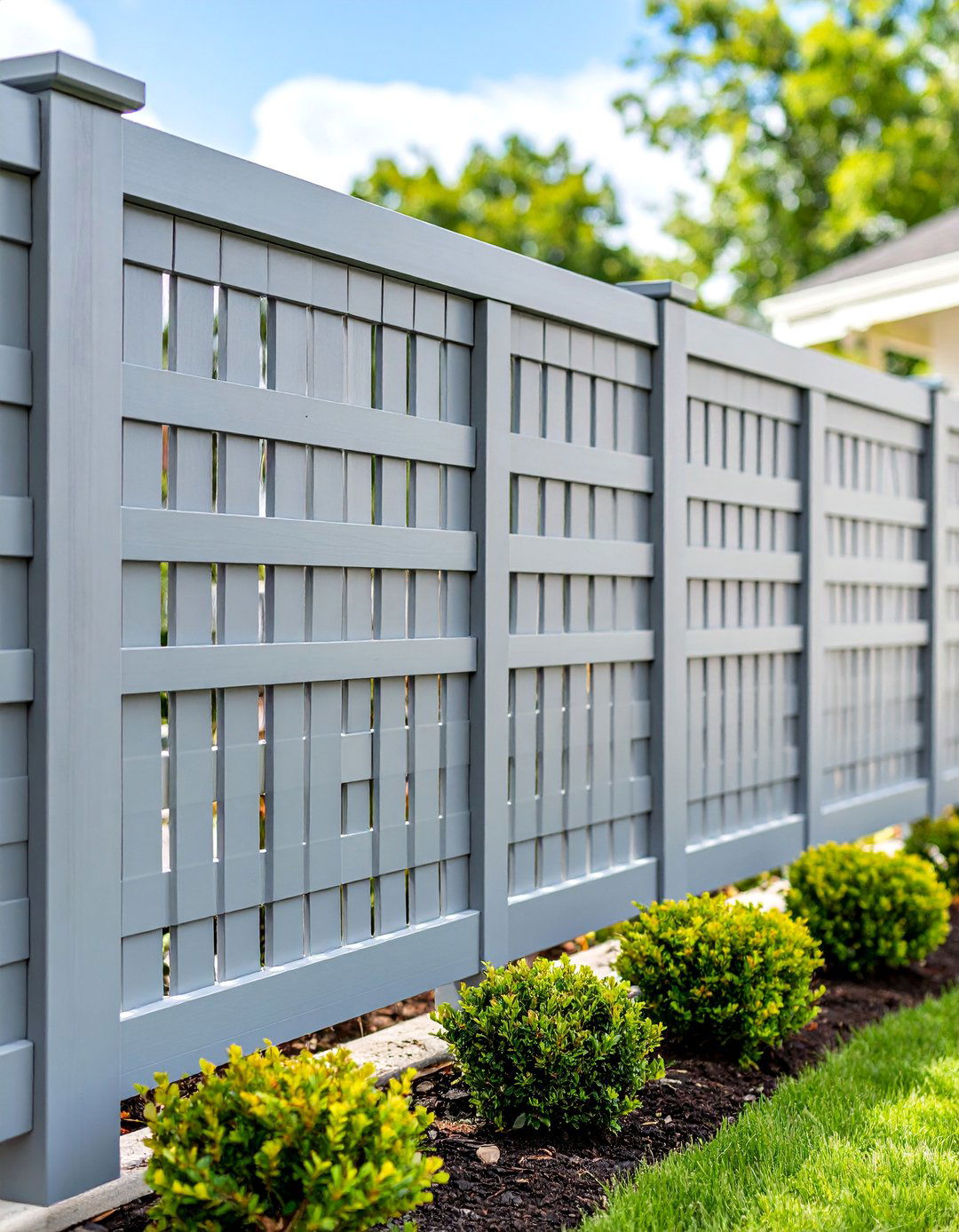 Gray Vinyl Lattice Neutral Approach - 25 Deck Lattice Ideas