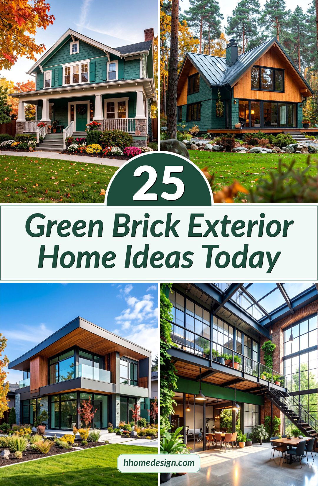 25 Green Brick Exterior Home Ideas Today