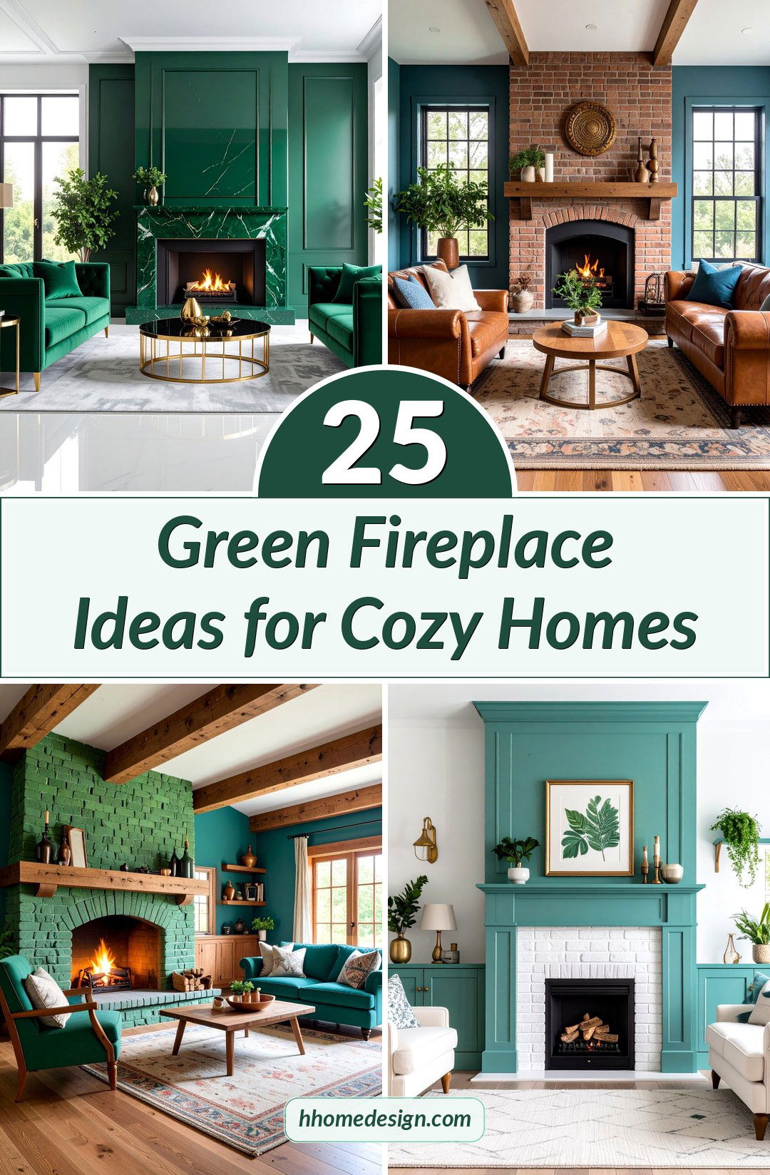 25 Green Fireplace Ideas for Cozy Homes