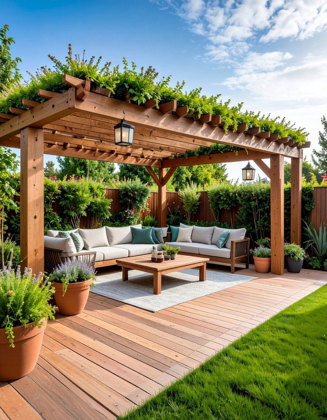 Green Living Pergola Roof - 25 Pergola Roof Ideas