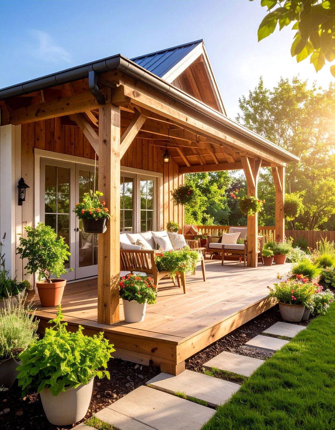 Green Living Sustainable Design - 25 Barndominium Front Porch Ideas