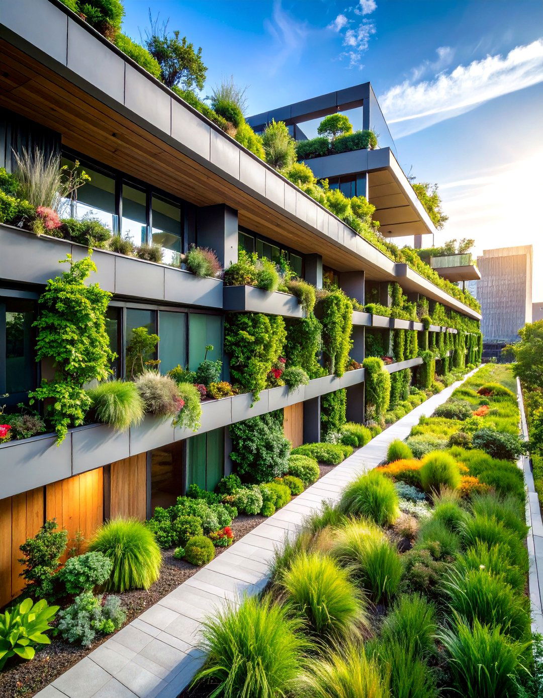 Green Roof Living Divider Wall - 25 Garden Divider Ideas