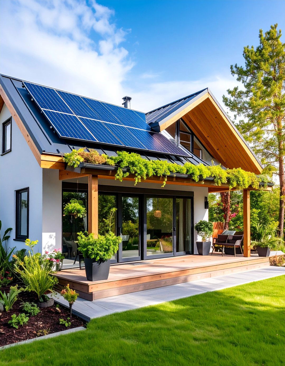 Green Roof Porch with Sustainable Features - 25 Modern Front Porch Ideas