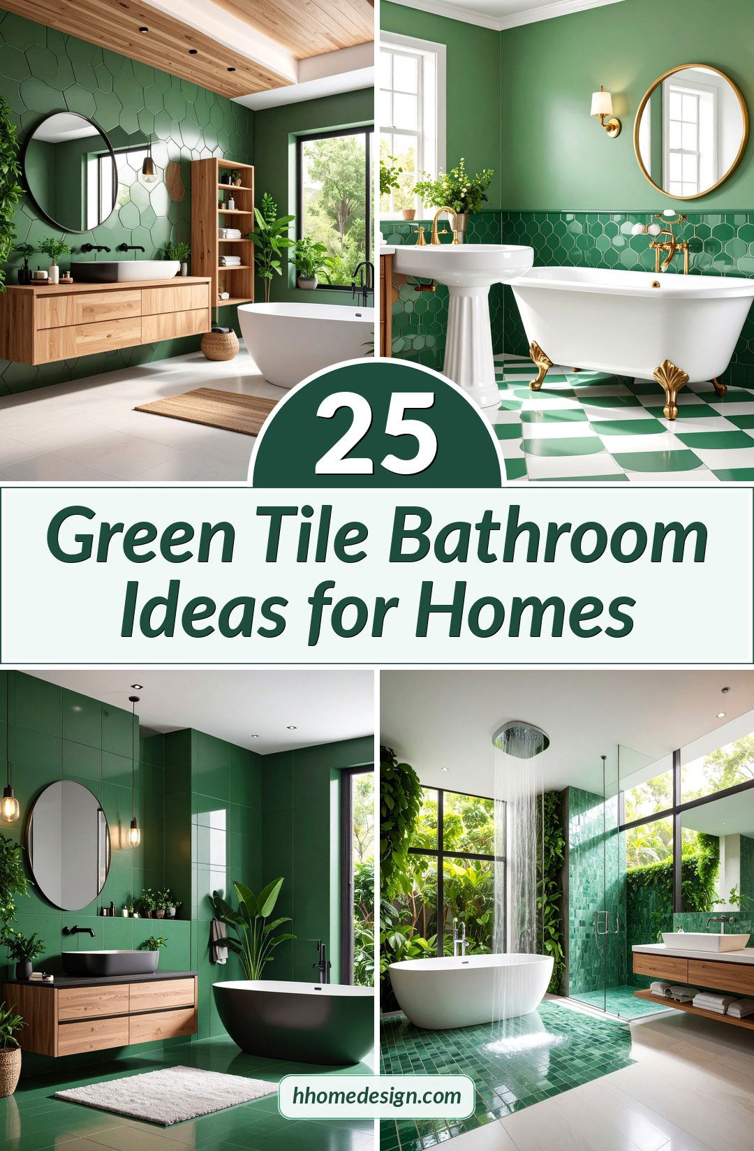 25 Green Tile Bathroom Ideas for Homes