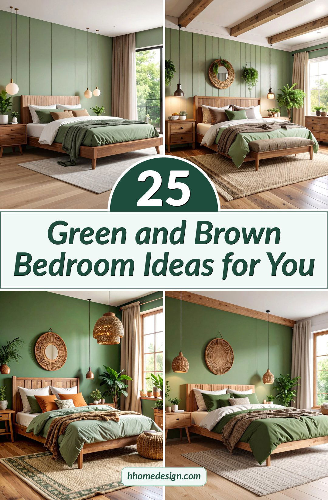 25 Green and Brown Bedroom Ideas for You