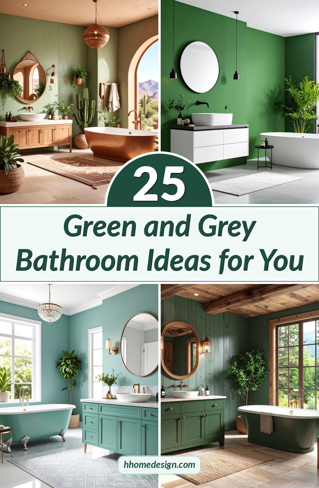 25 Green and Grey Bathroom Ideas for You