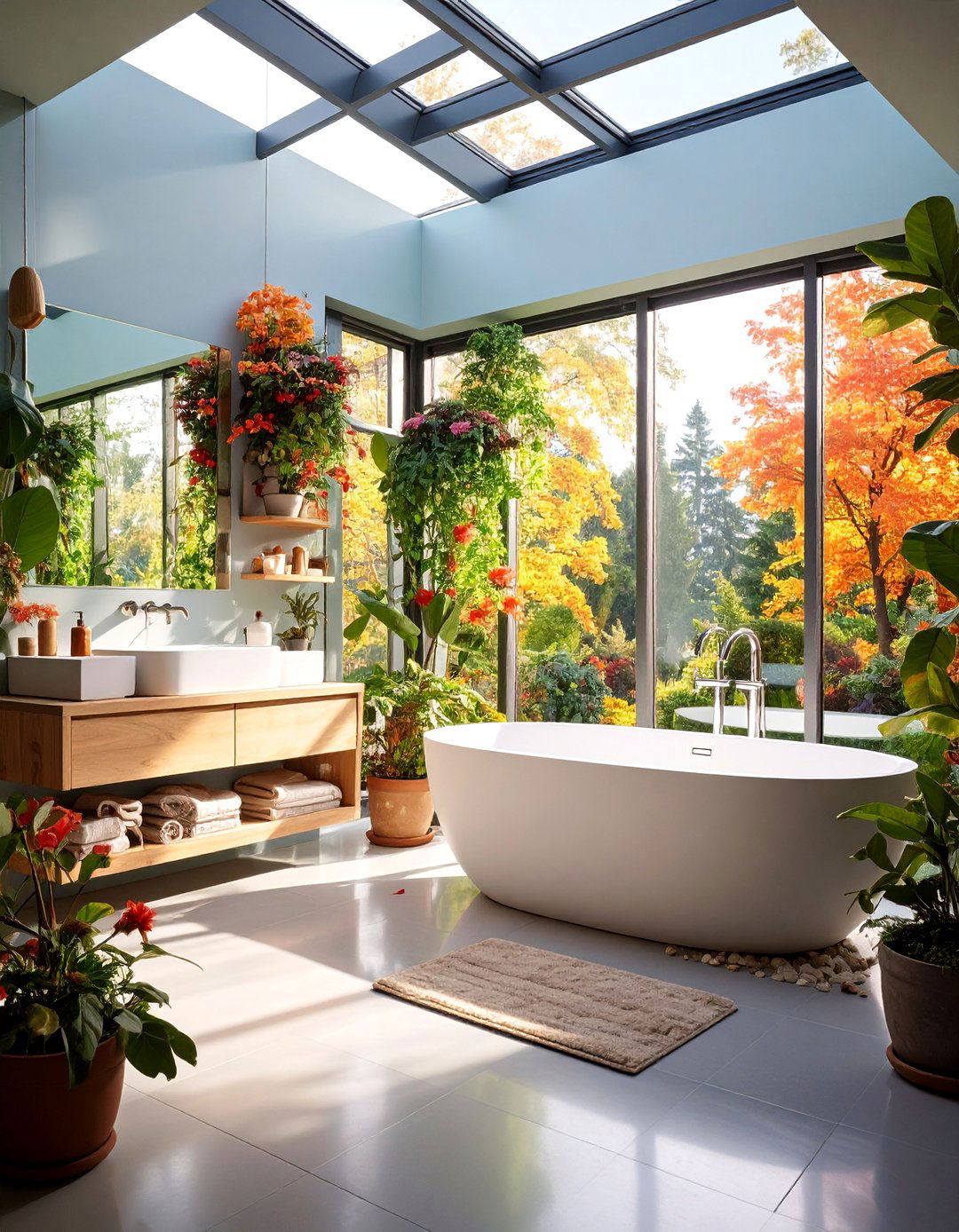 Greenhouse Bathroom with Four Seasons Design - 25 Greenhouse Bathroom Ideas