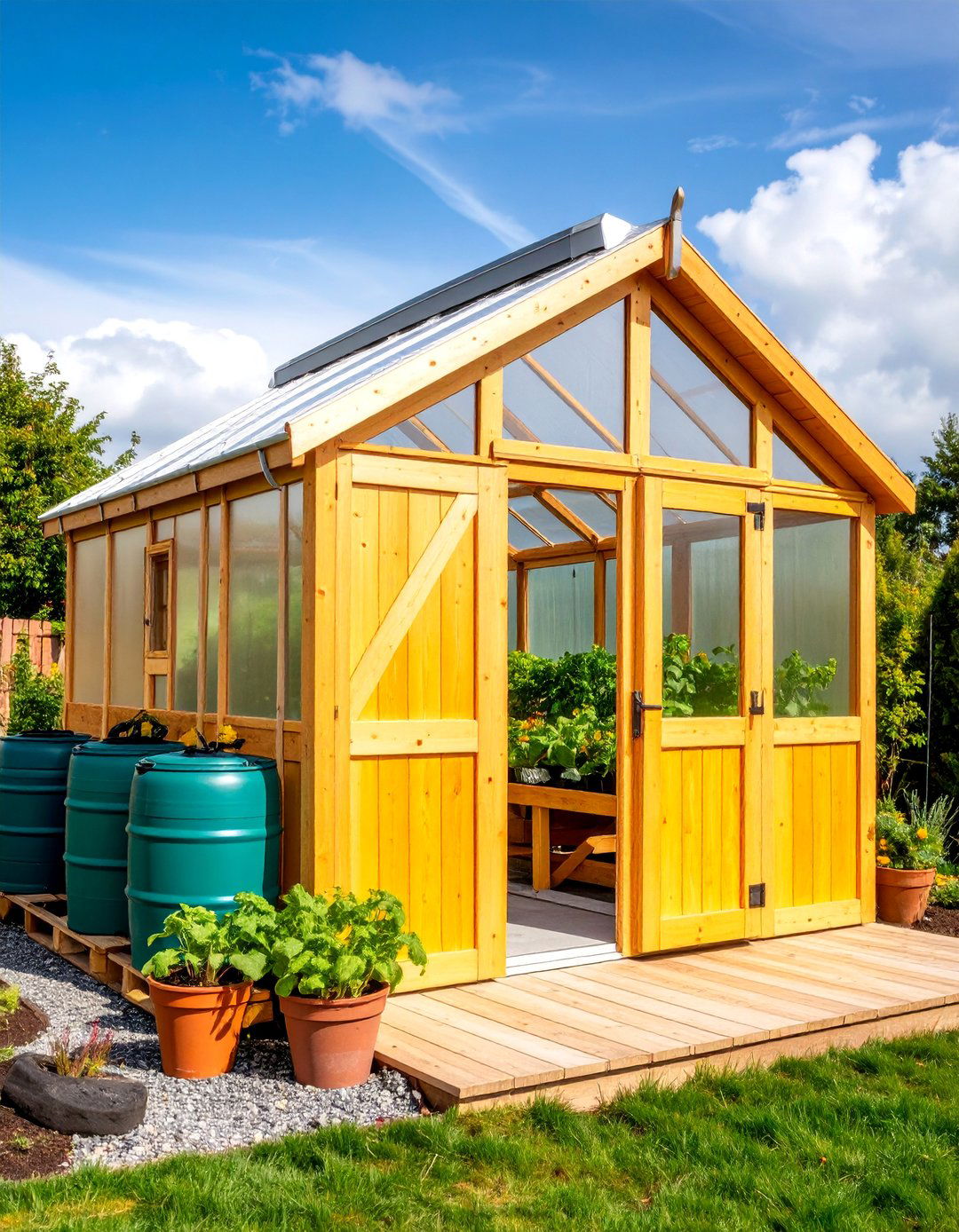 Greenhouse Combo Wood Shed - 25 wood shed ideas